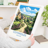 Cotswolds Print, Travel Poster of Cotswolds, England, Cotswolds Art Gift, England Gift Art, Landscape Wall Art Print NQ Media Designs