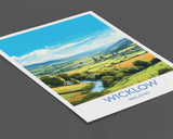 Wicklow Print, Travel Poster of Wicklow, Ireland, County Wicklow Art Gift, Ireland Gift Art, Landscape Wall Art Print NQ Media Designs