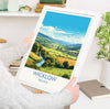 Wicklow Print, Travel Poster of Wicklow, Ireland, County Wicklow Art Gift, Ireland Gift Art, Landscape Wall Art Print