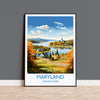 Maryland Poster, Travel Print of Maryland, Maryland State, USA, Travel Gift
