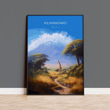 Kilimanjaro Print, Travel Poster of Mount Kilimanjaro, Tanzania, Kilimanjaro Gift, Wall Art, Travel Gift NQ Media Designs