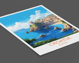 Croatia Poster, Travel Print of Croatia, Croatia Art Gift, Dalmatian coast gift, Europe Wall Art, Travel Gift NQ Media Designs