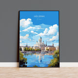 Helsinki Poster, Travel Print of Helsinki, Finland, Helsinki Art Gift, Finland Gift Art, Landscape Wall Art Print NQ Media Designs