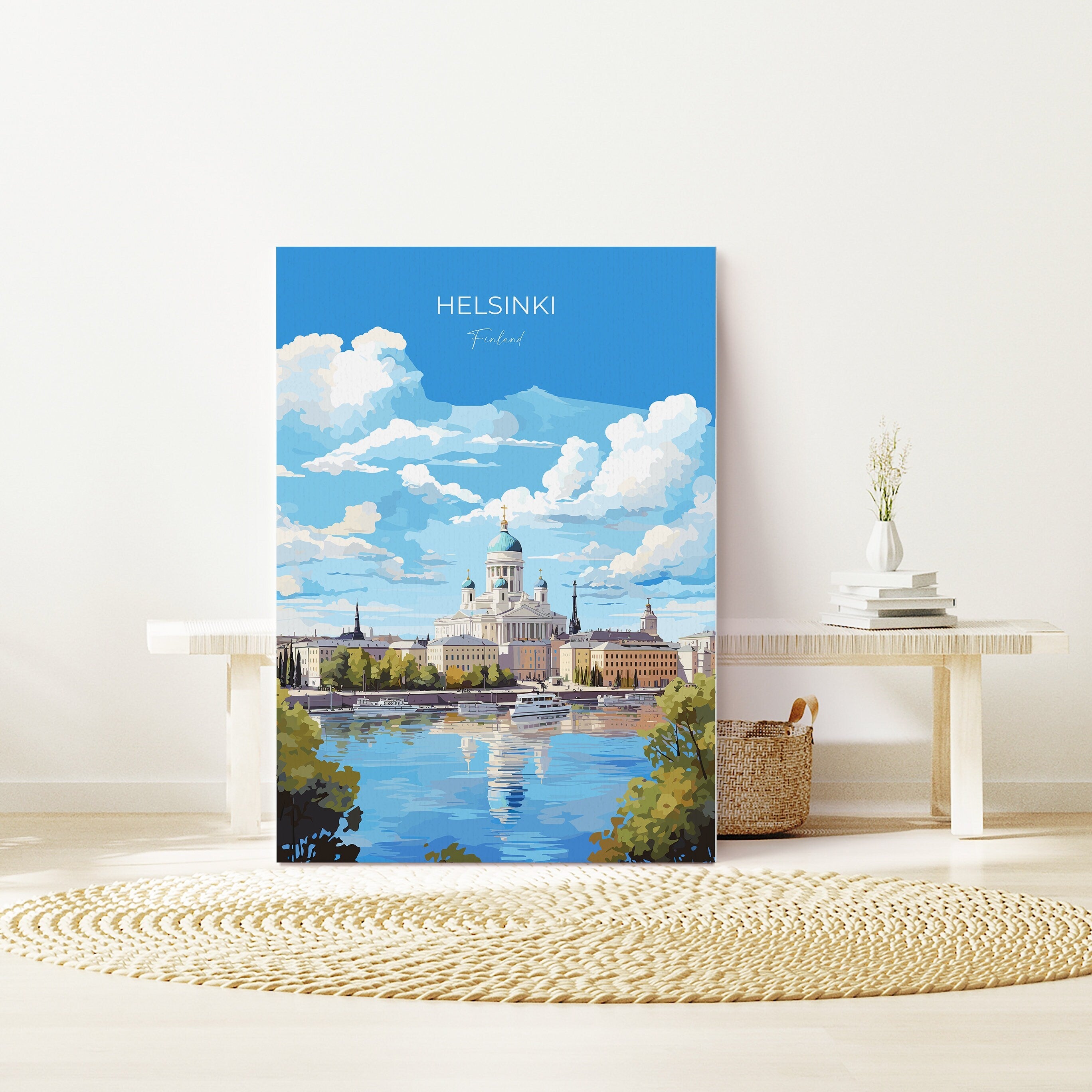 Helsinki Poster, Travel Print of Helsinki, Finland, Helsinki Art Gift, Finland Gift Art, Landscape Wall Art Print NQ Media Designs
