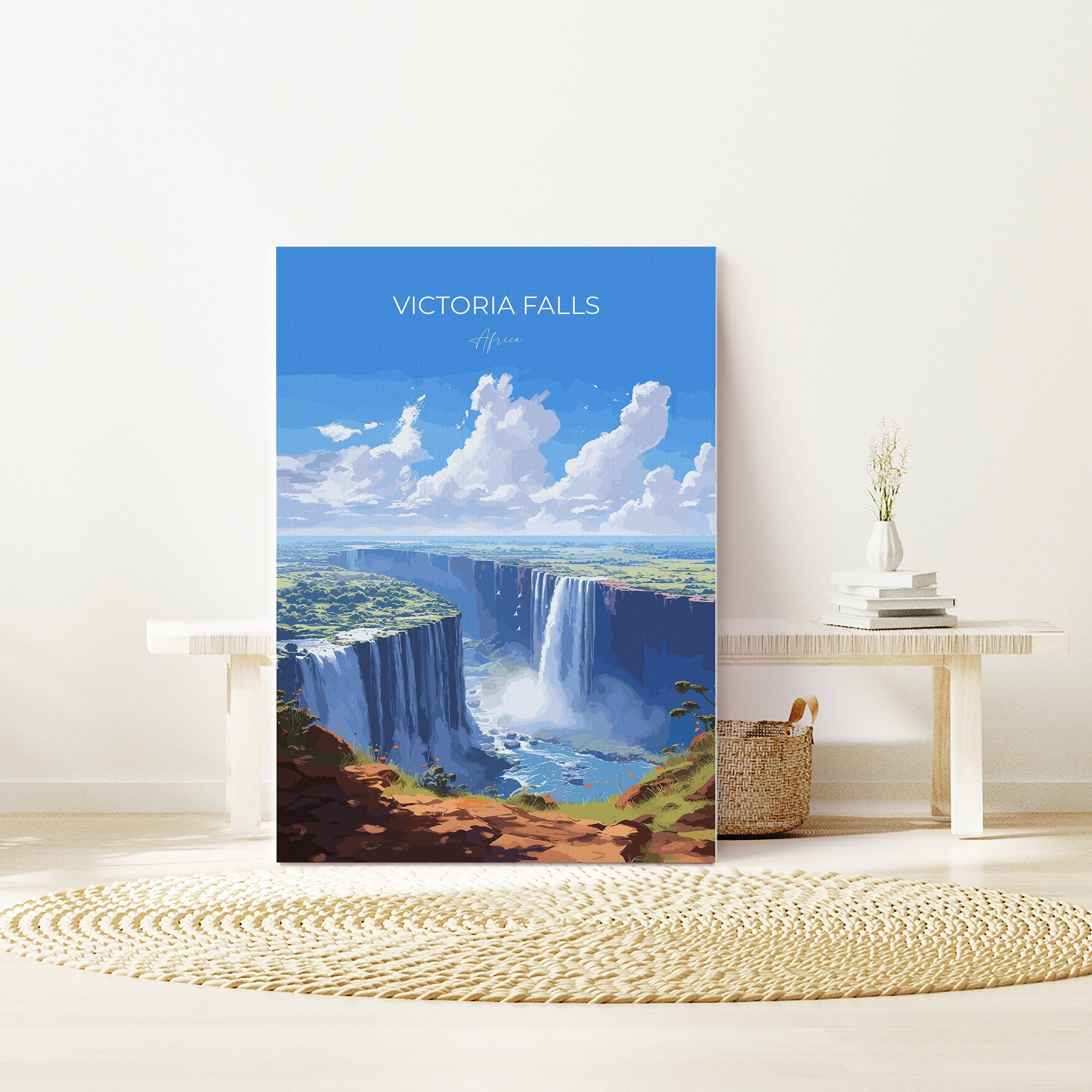 Victoria Falls Poster, Travel Print of Victoria Falls, Zimbabwe Art Gift, Victoria Falls Gift, Africa Art, Travel Gift NQ Media Designs
