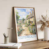 Cotswolds Poster, Travel Print of Cotswolds, England, Cotswolds Gift, Travel Watercolour Gift NQ Media Designs