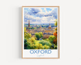 Oxford Poster, Travel Print of Oxford, England, Oxford Art Gift, Travel Watercolour Gift NQ Media Designs