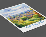 Oxford Poster, Travel Print of Oxford, England, Oxford Art Gift, Travel Watercolour Gift NQ Media Designs