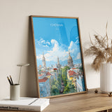 Chennai Poster, Travel Print of Chennai, India, Chennai Art Gift, Wall Art Print NQ Media Designs
