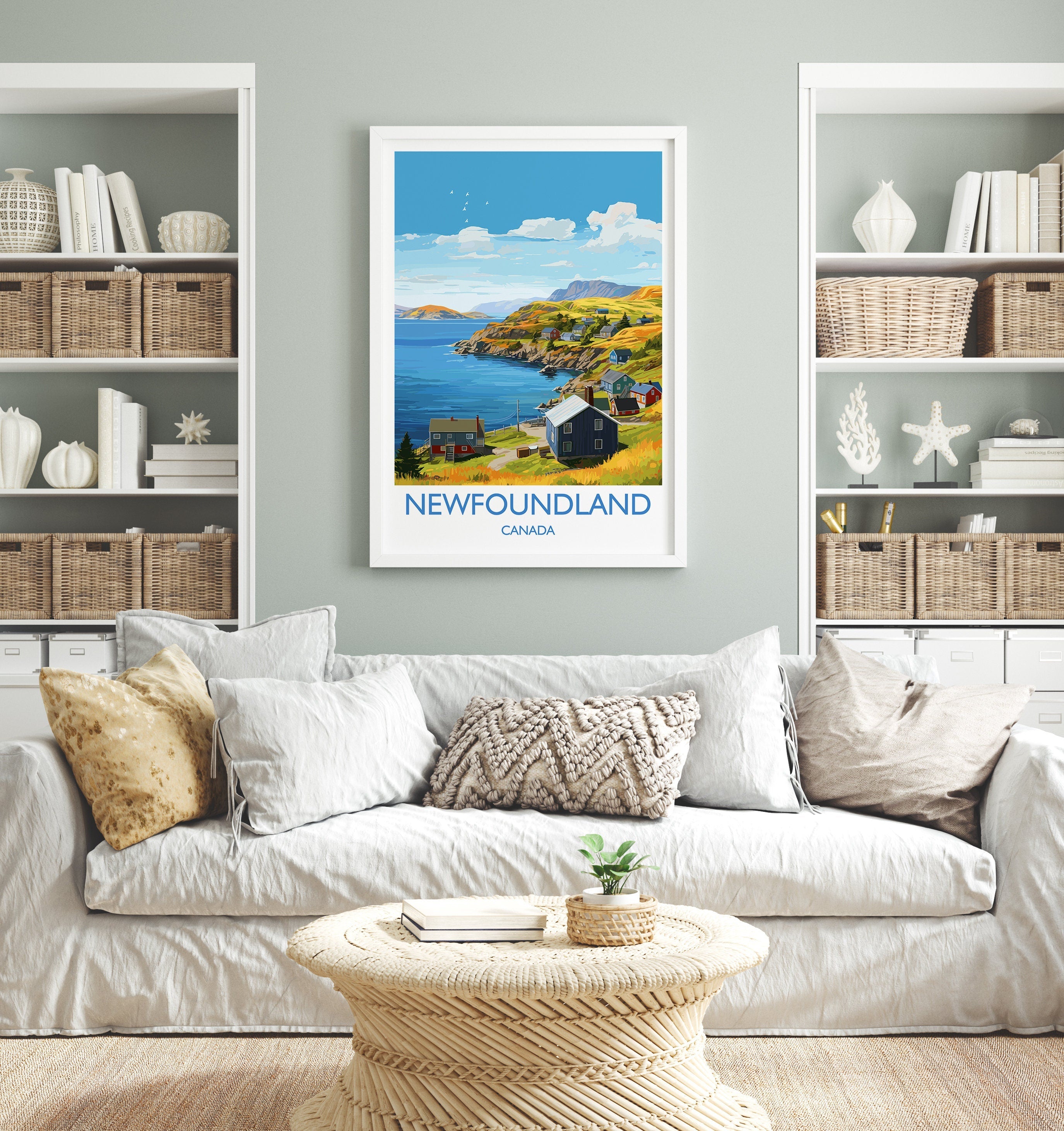 Newfoundland Poster, Travel Print of Newfoundland, Canada, Newfoundland Art Gift, Travel Gift NQ Media Designs