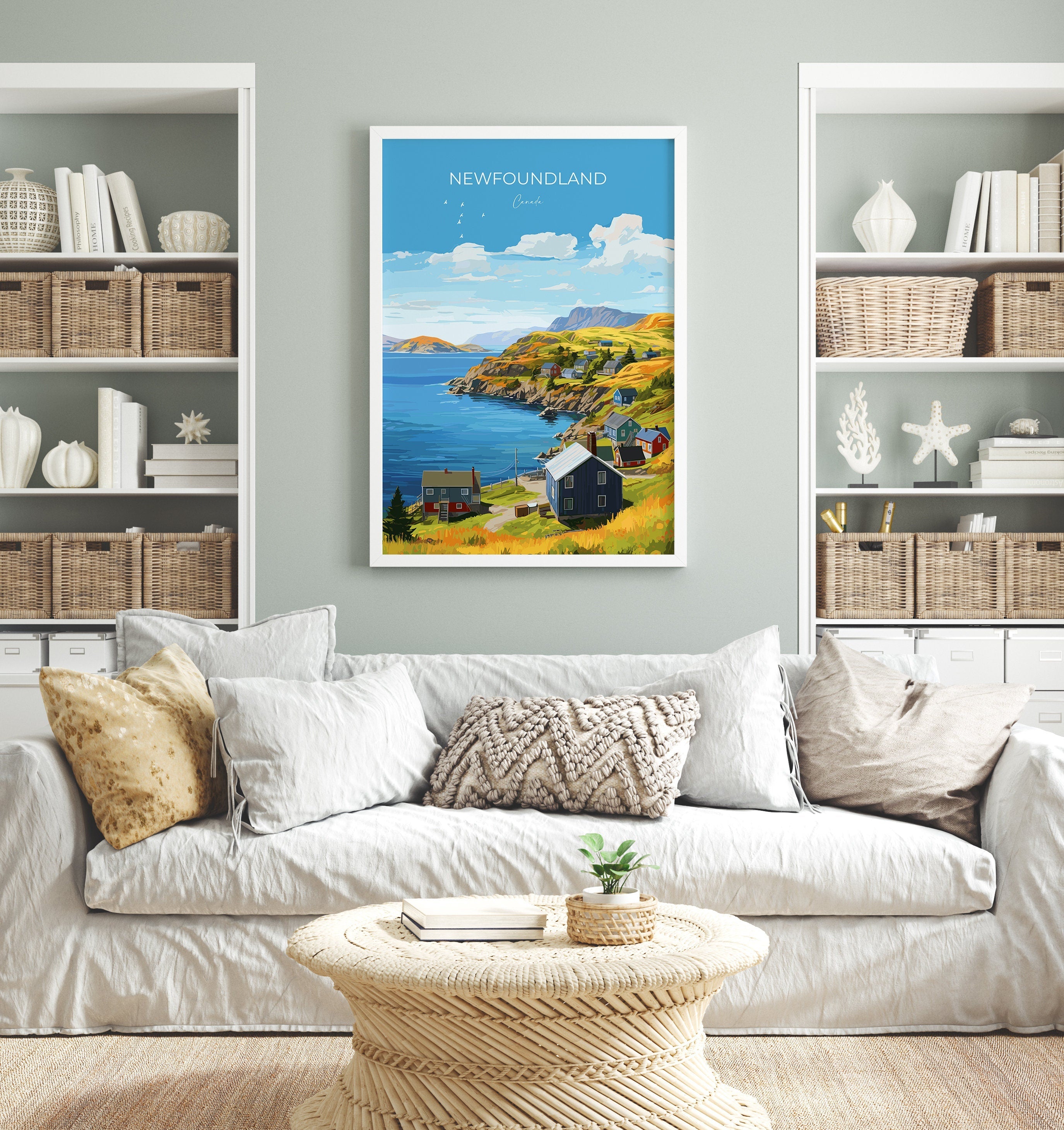 Newfoundland Poster, Travel Print of Newfoundland, Canada, Newfoundland Art Gift, Travel Gift NQ Media Designs