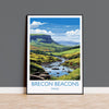Brecon Beacons Travel Print, Brecon Beacons Travel Poster, Wales, Welsh Art, Brecon Beacons Gift, Wall Art Print NQ Media Designs