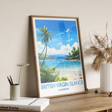 British Virgin Islands Travel Print, Travel Poster of British Virgin Islands , Caribbean, British Virgin IslandsGift, Wall Art Print NQ Media Designs