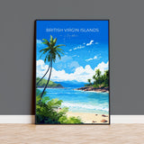 British Virgin Islands Travel Print, Travel Poster of British Virgin Islands , Caribbean, British Virgin IslandsGift, Wall Art Print NQ Media Designs
