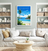British Virgin Islands Travel Print, Travel Poster of British Virgin Islands , Caribbean, British Virgin IslandsGift, Wall Art Print NQ Media Designs