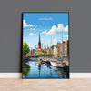Hamburg Print, Travel Poster of Hamburg, Hamburg Gift Art, Germany Wall Art, Travel Gift NQ Media Designs