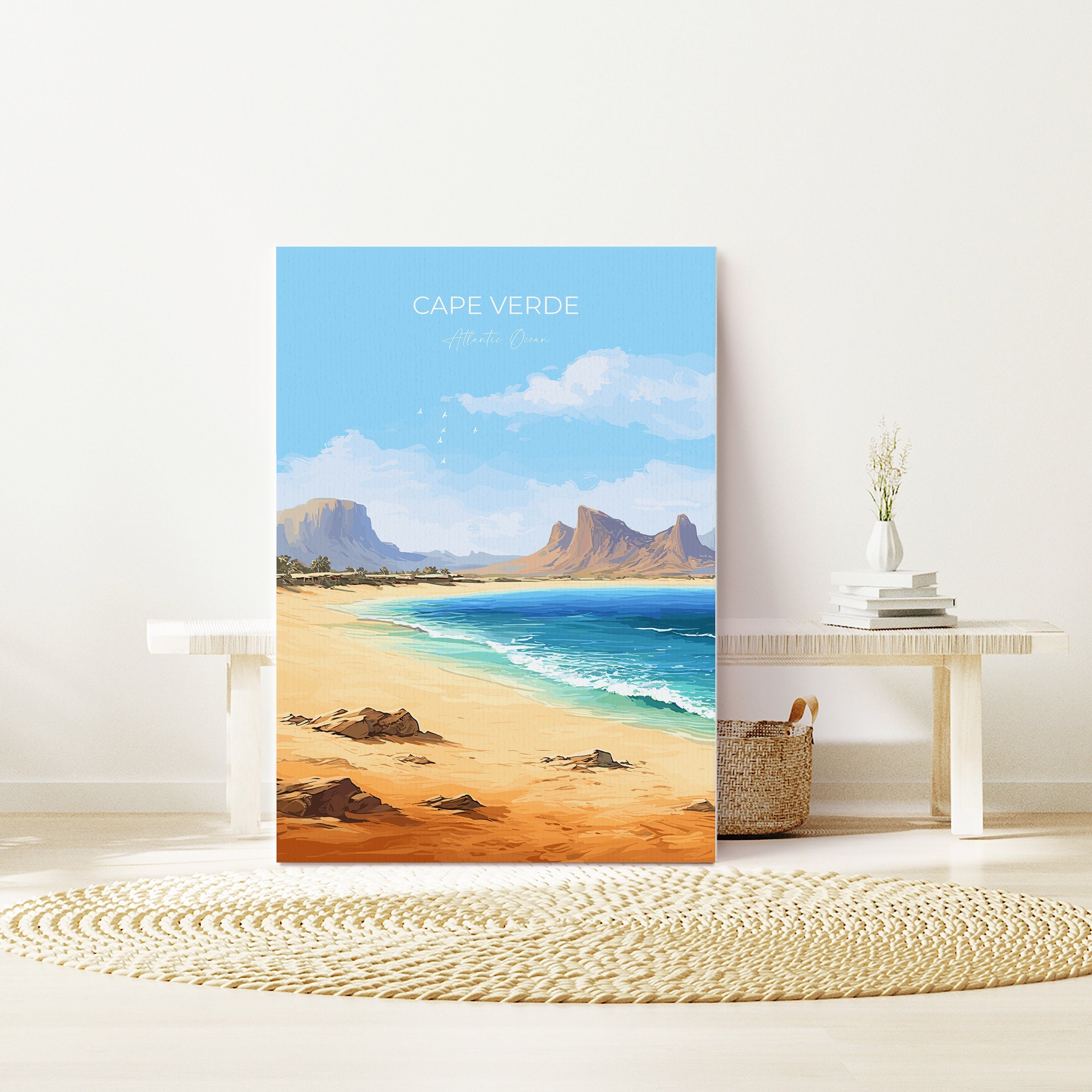 Cape Verde Travel Print, Travel Poster of Cape Verde, Africa, Cape Verde Art Gift, Wall Art Print NQ Media Designs