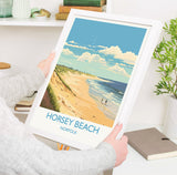 Horsey Beach Travel Print, Travel Poster of HorseyBeach, Norfolk, England, HorseyBeach Gift, Norfolk Art Gift, Wall Art Print NQ Media Designs