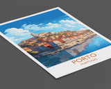 Porto Travel Print, Travel Poster of Porto, Portugal, Porto Art Gift, Wall Art Print NQ Media Designs