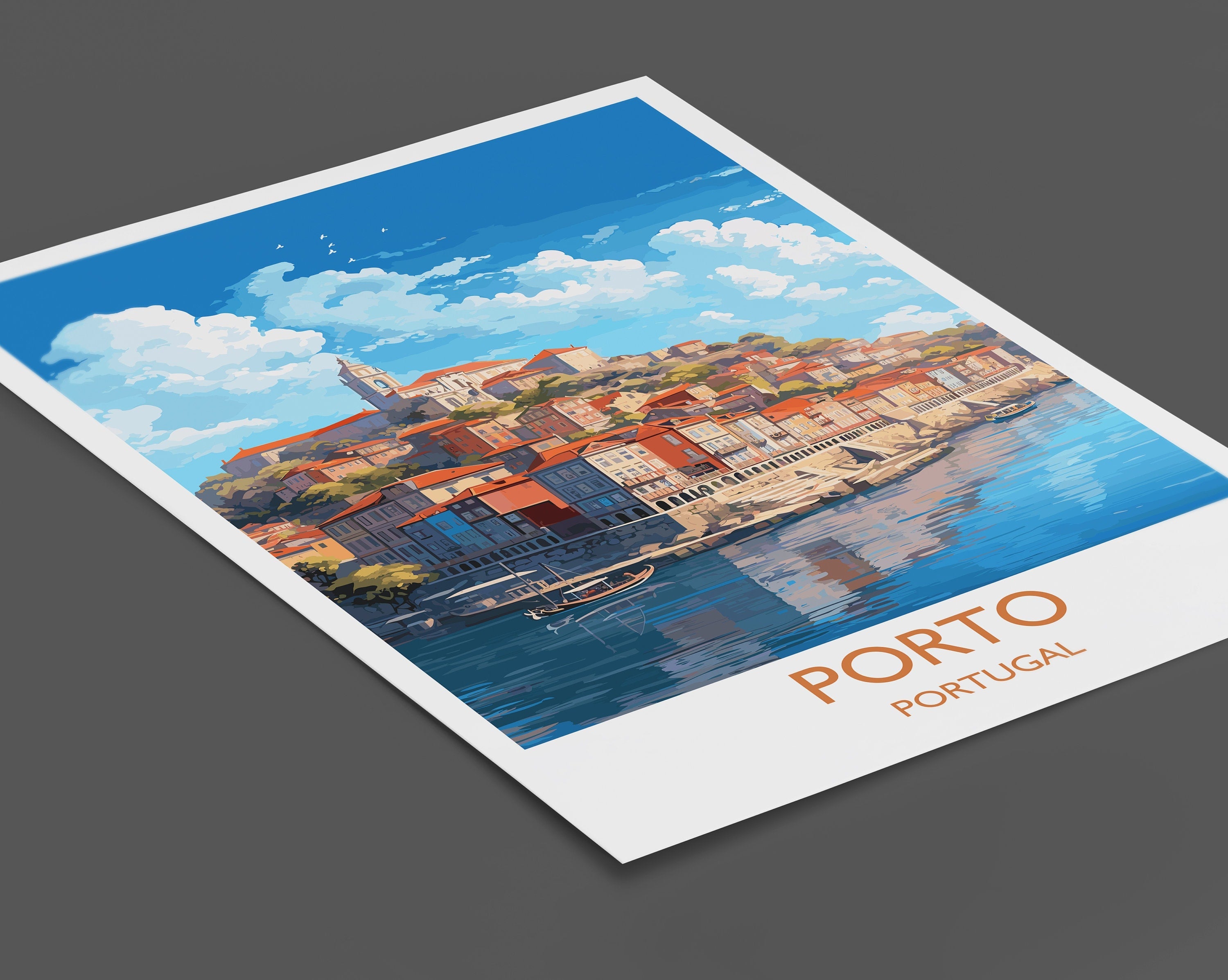 Porto Travel Print, Travel Poster of Porto, Portugal, Porto Art Gift, Wall Art Print NQ Media Designs