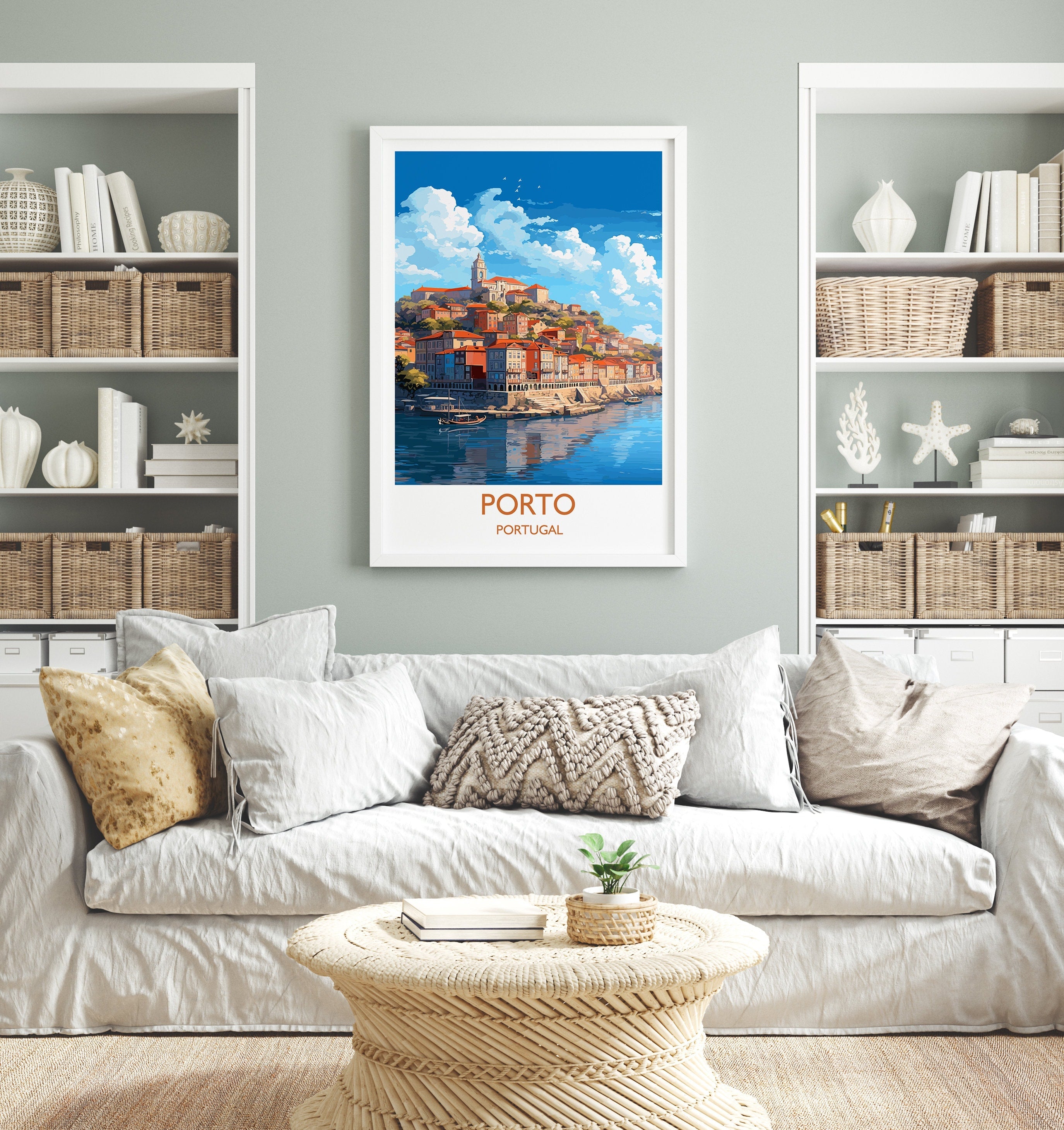 Porto Travel Print, Travel Poster of Porto, Portugal, Porto Art Gift, Wall Art Print NQ Media Designs