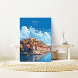Porto Poster, Travel Print of Porto, Portugal, Porto Art Gift, Portugal Wall Art NQ Media Designs
