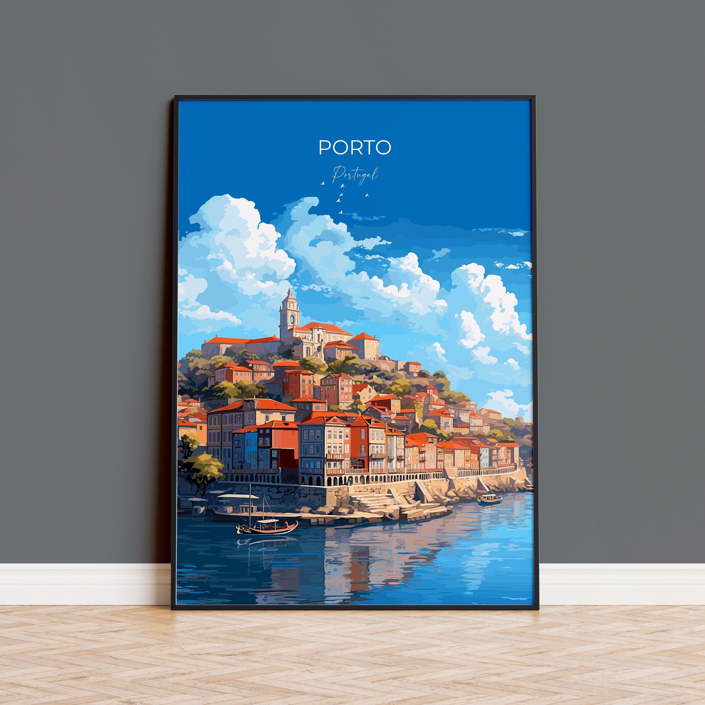 Porto Poster, Travel Print of Porto, Portugal, Porto Art Gift, Portugal Wall Art NQ Media Designs