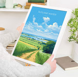 Rutland Water Poster, Travel Print of Rutland Water, Rutland Water Reservoir, Rutland Water Art Gift, Wall Art Print NQ Media Designs