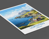 Lofoten Islands Travel Print, Travel Poster of Lofoten,Lofoten Islands Art Print, Norwegian Wall Print, Lofoten Gift,Lofoten Artwork NQ Media Designs