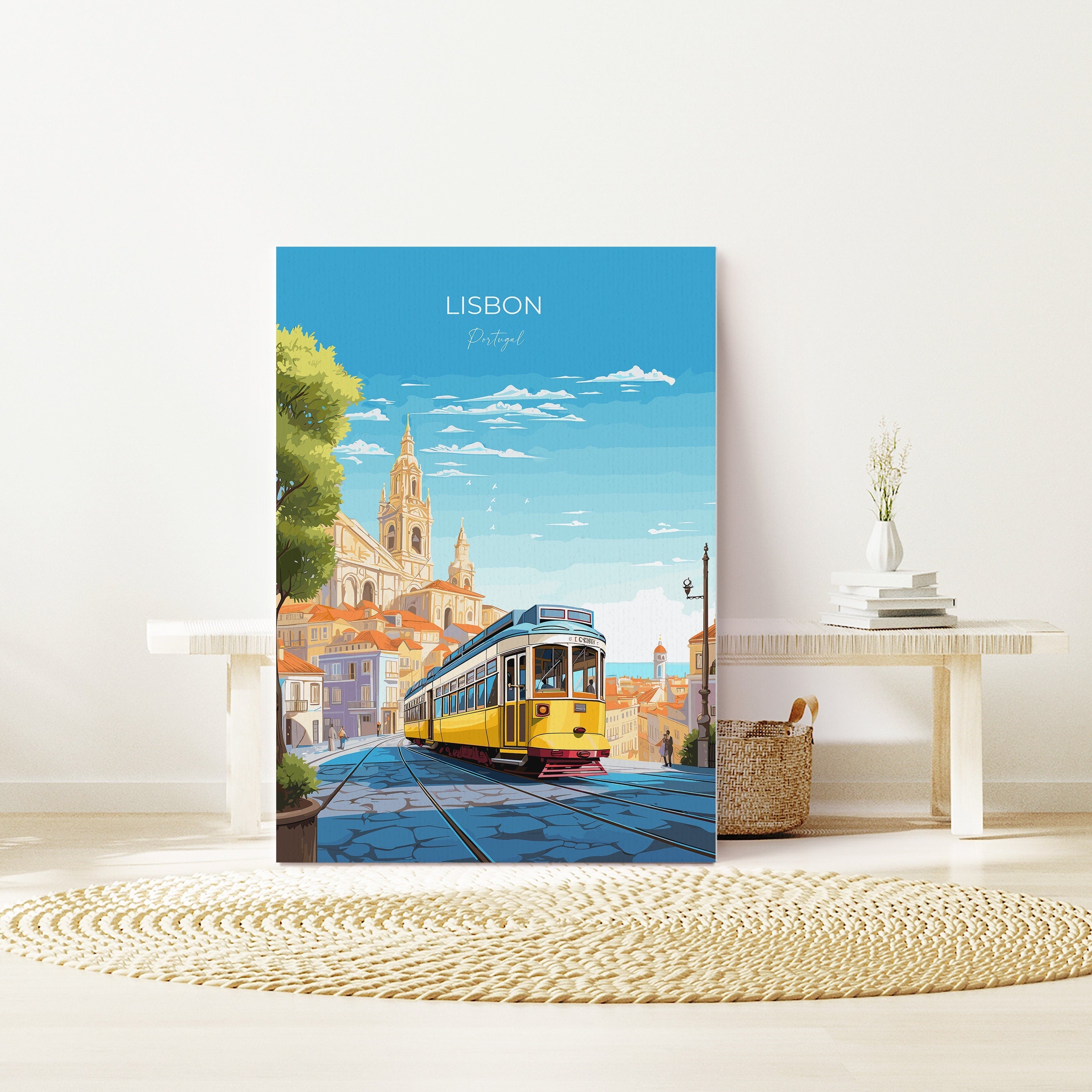 Lisbon Poster, Travel Print of Lisbon,Lisbon Art Print, Portugal Wall Print, Lisbon Gift,Lisbon Artwork NQ Media Designs