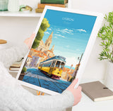 Lisbon Poster, Travel Print of Lisbon,Lisbon Art Print, Portugal Wall Print, Lisbon Gift,Lisbon Artwork NQ Media Designs