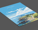Anglesey Travel Print, Anglesey Travel Poster, Wales, Welsh Art, Anglesey Gift, Wall Art Print NQ Media Designs