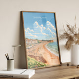 Sheringham Beach Travel Print, Travel Poster of Sheringham , Norfolk Gift, England, Norfolk Art, Sheringham Gift, Wall Art Print NQ Media Designs