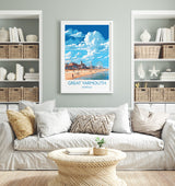 Great Yarmouth Travel Print, Travel Poster of Great Yarmouth , Norfolk Gift, England, Norfolk Art, Great Yarmouth Gift, Wall Art Print NQ Media Designs