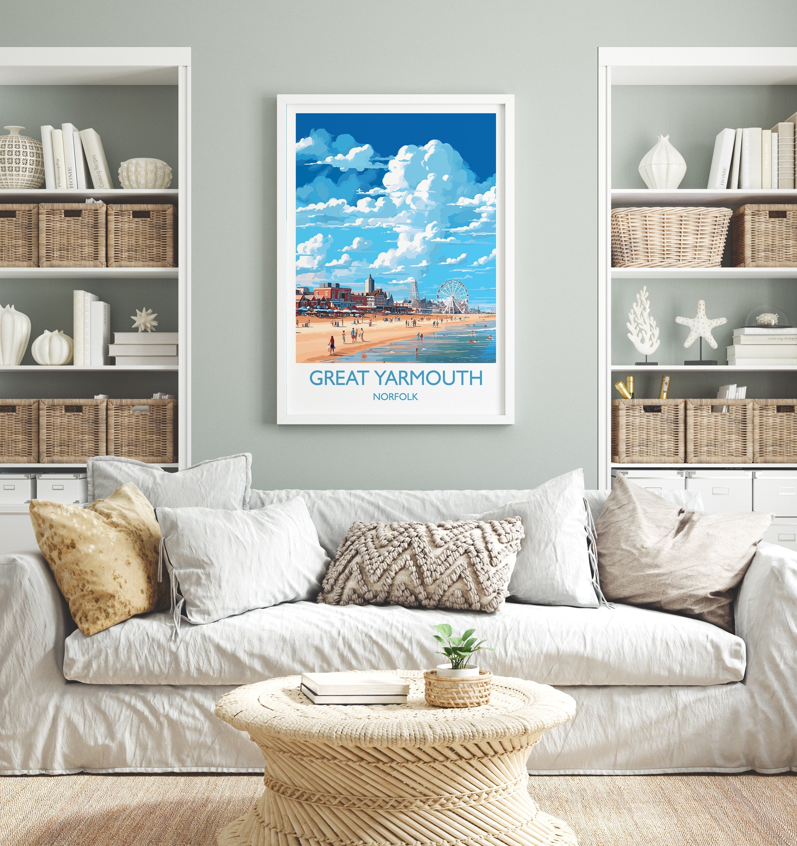 Great Yarmouth Travel Print, Travel Poster of Great Yarmouth , Norfolk Gift, England, Norfolk Art, Great Yarmouth Gift, Wall Art Print NQ Media Designs