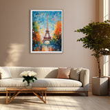 Paris Eiffel Tower Print, Travel Poster of Eiffel Tower Paris, Abstract Art , Paris Art Gift, France, Wall Art Print NQ Media Designs