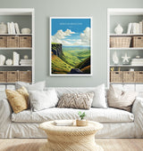 Brecon Beacons Print, Brecon Beacons Travel Poster, Wales, Welsh Art, Brecon Beacons Gift, Wall Art Print NQ Media Designs