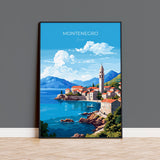 Montenegro Travel Print, Montenegro Travel Poster, Montenegro, Europe Art, Montenegro Gift, Wall Art Print NQ Media Designs