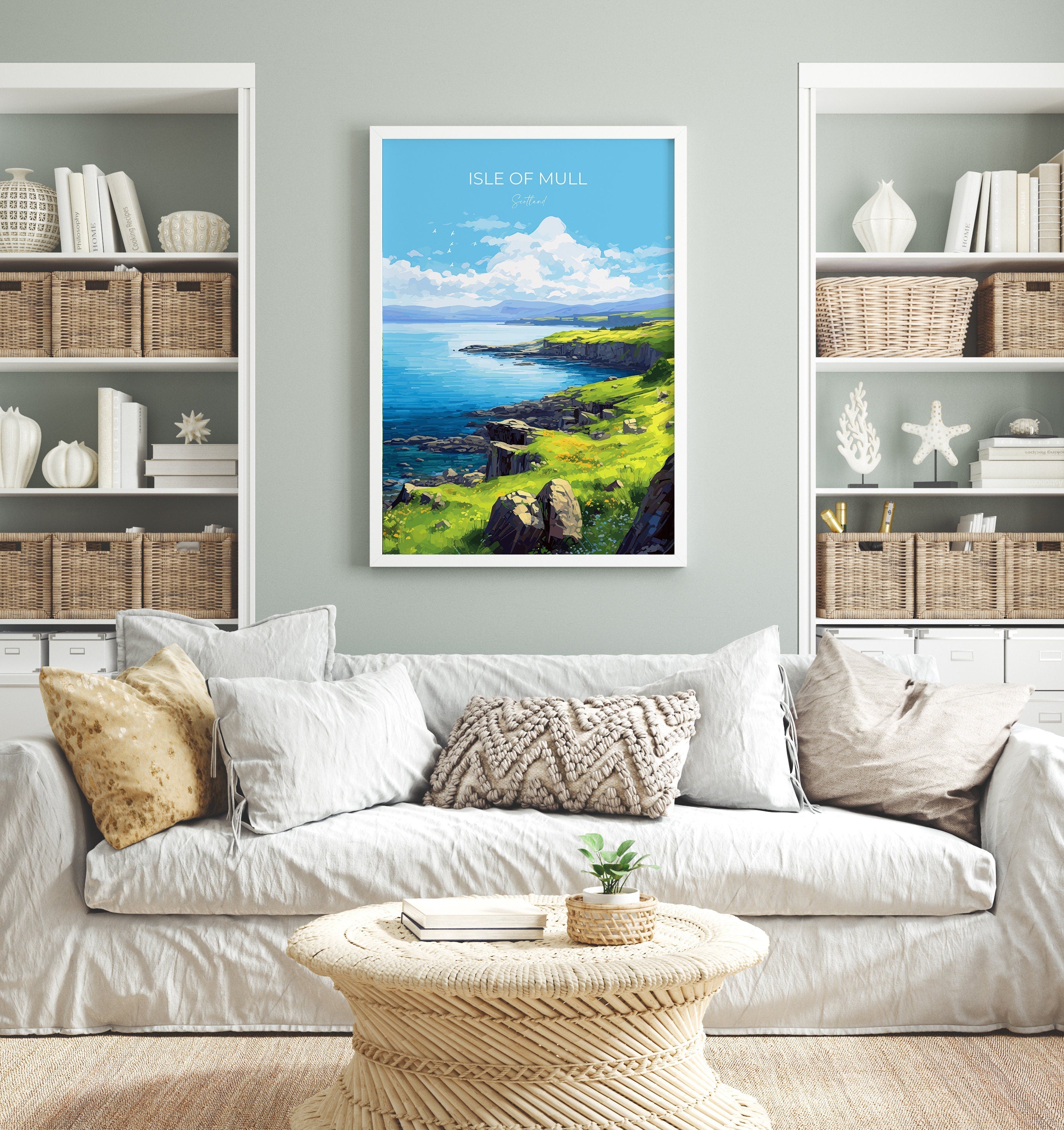 Isle of Mull Poster Wall Art, Travel Print of Isle of Mull, Scotland Art Gift, Isle of Mull Gift, UK, Travel Gift NQ Media Designs