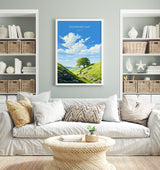Sycamore Gap Travel Print, Travel Poster of Sycamore Gap, Northumberland, England, Sycamore Gap Gift, Wall Art Print NQ Media Designs