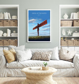 Angel of the North Travel Print Wall Art, Travel Poster of Angel of the North, England, Angel of the North Art Gift, Wall Art Print NQ Media Designs