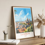 Lucknow Travel Print, Travel Poster of Lucknow, India, Lucknow Art Gift, Wall Art Print NQ Media Designs