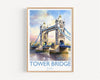 Tower Bridge Poster, Travel Print of Tower Bridge, London, England, Tower Bridge Art Gift, London Travel Watercolour Gift NQ Media Designs