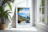 Lake Geneva Poster, Travel Print of Lake Geneva, Lake Geneva, Switzerland, Lake Geneva Art Gift, Switzerland Travel Watercolour Gift NQ Media Designs