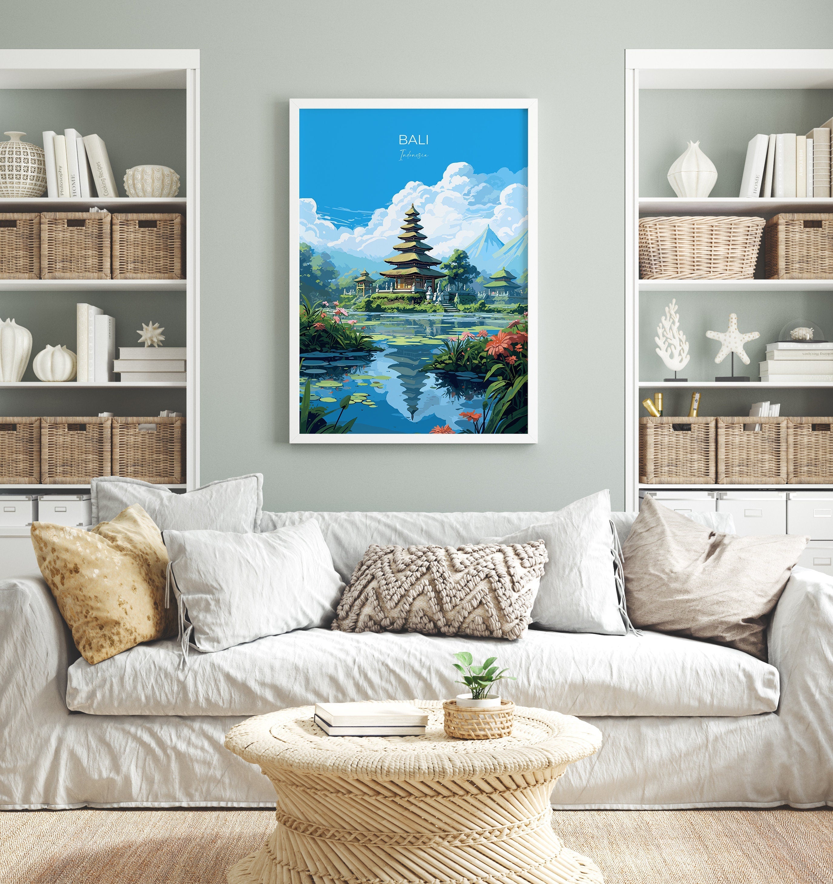 Bali Travel Print, Travel Poster of Bali, Indonesia, Bali Gift, Wall Art Print NQ Media Designs