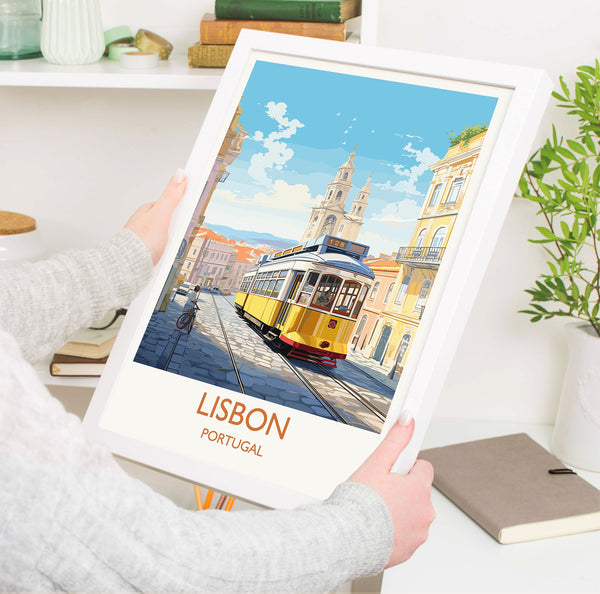 Lisbon PrintTravel Wall Art, Travel Poster of Lisbon,Lisbon Art Print, Portugal Wall Print, Lisbon Gift,Lisbon Tram Artwork
