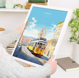 Lisbon Poster Wall Art, Travel Print of Lisbon,Lisbon Art Print, Portugal Wall Print, Lisbon Art Gift,Lisbon Tram Artwork NQ Media Designs
