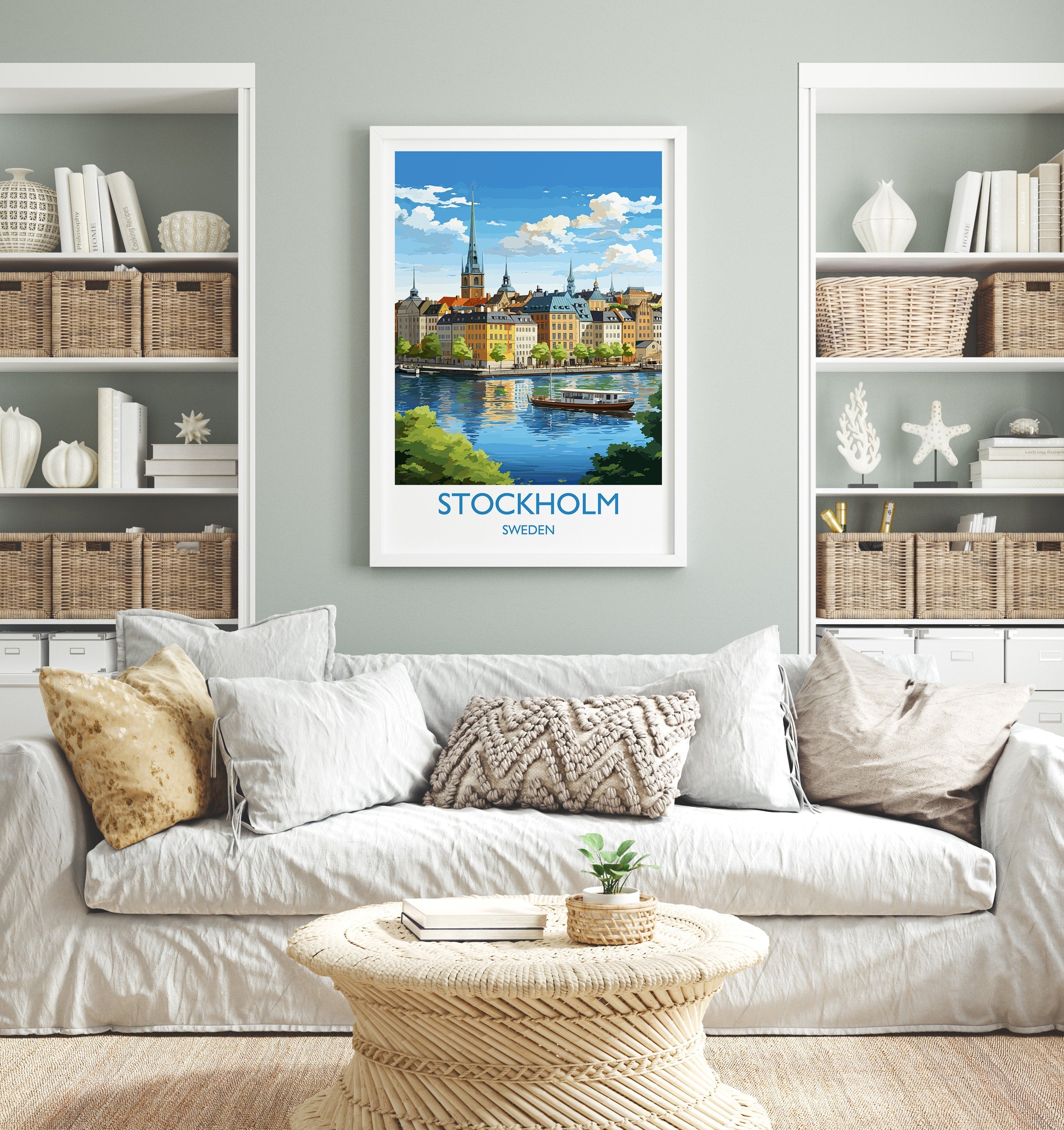 Stockholm Poster, Travel Print of Stockholm, Sweden, Stockholm Gift, Sweden Wall Art, Travel Gift NQ Media Designs
