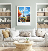Paris Poster, Travel Print of Paris, France, Paris Gift, France Wall Art, Travel Gift NQ Media Designs