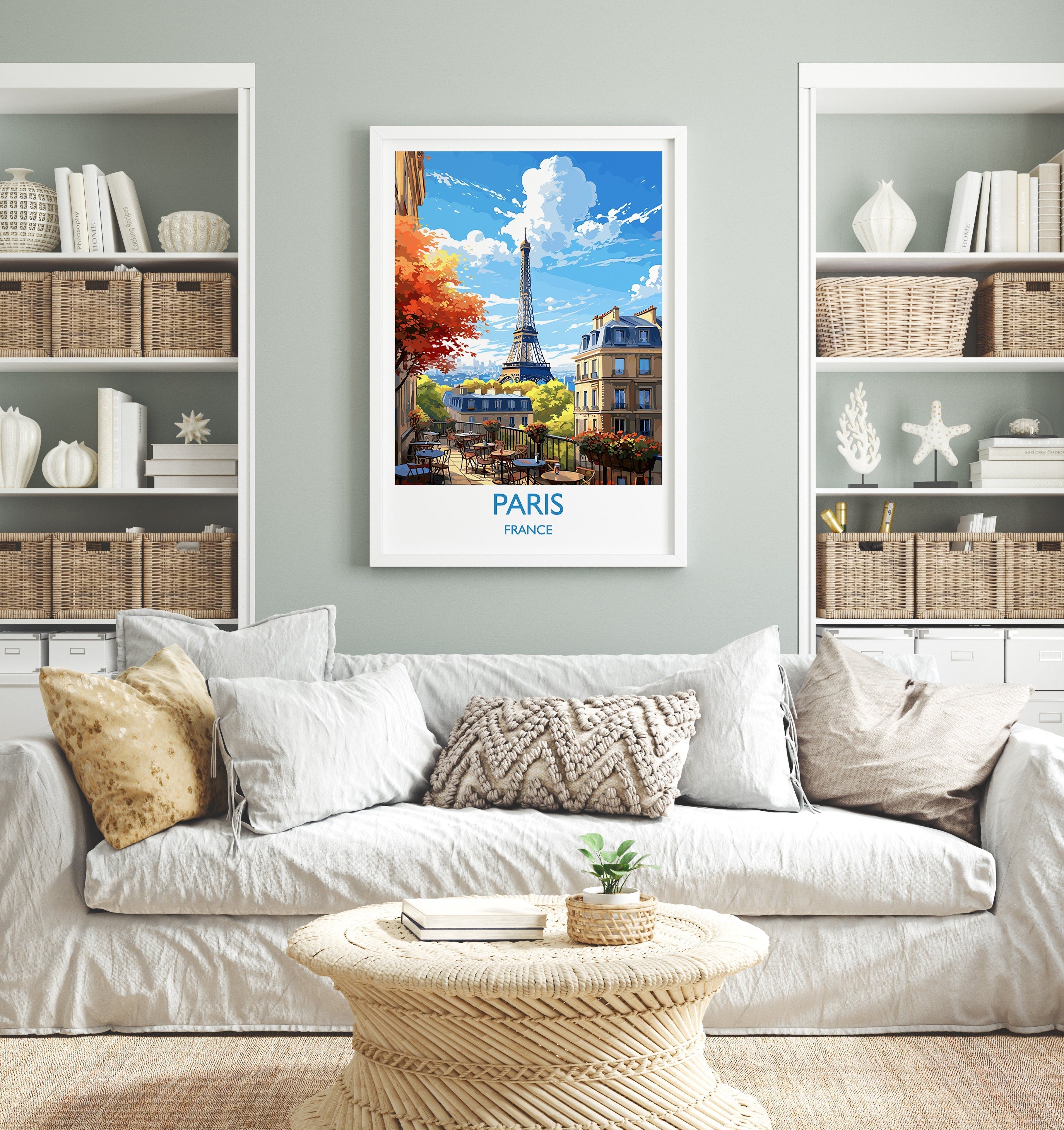 Paris Poster, Travel Print of Paris, France, Paris Gift, France Wall Art, Travel Gift NQ Media Designs